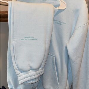 Comfrt collection pastel edit Light Blue Sweatshirt and Joggers Set